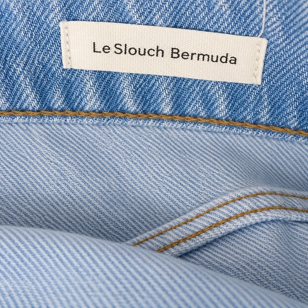 FRAME Le Slouch Bermuda Denim Shorts Womens 27 Light Wash Distressed Boho 90s - Picture 7 of 7